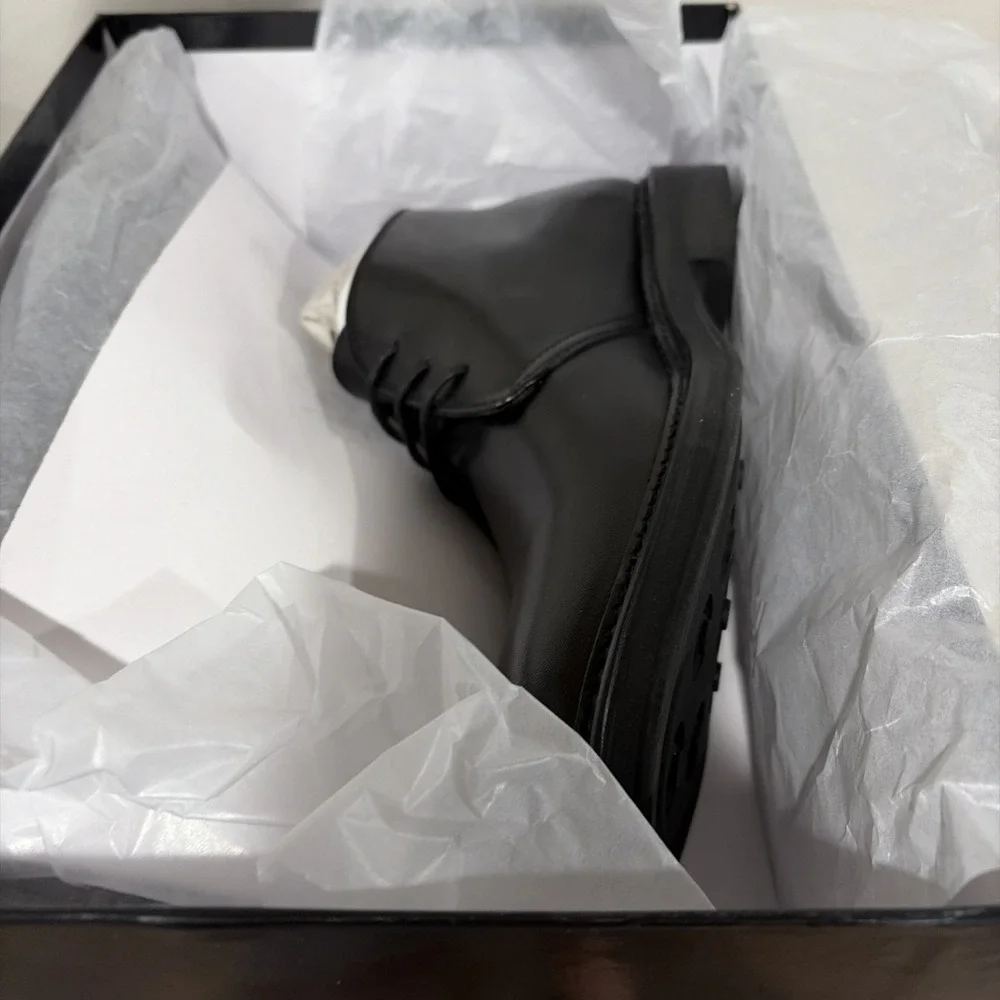 Vittorio Russo Whitman Chukka Boots Mens 9.5 Black Lace Up Shoes New In Box NIB